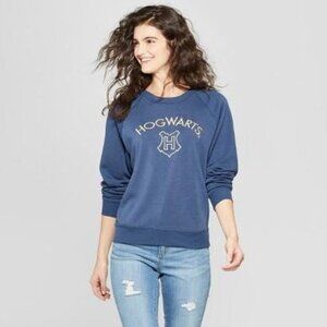 Licensed Harry Potter "Hogwart's" Blue Long Sleeve  Pull Over Sweater  Size M